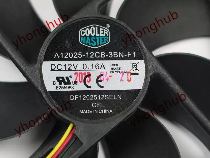 Master A12025 12CB 3BN F1 DC 12V 0.16A 120X120X25mm охлаждающий вентилятор|cooling fan|server fan12v fan 100mm |