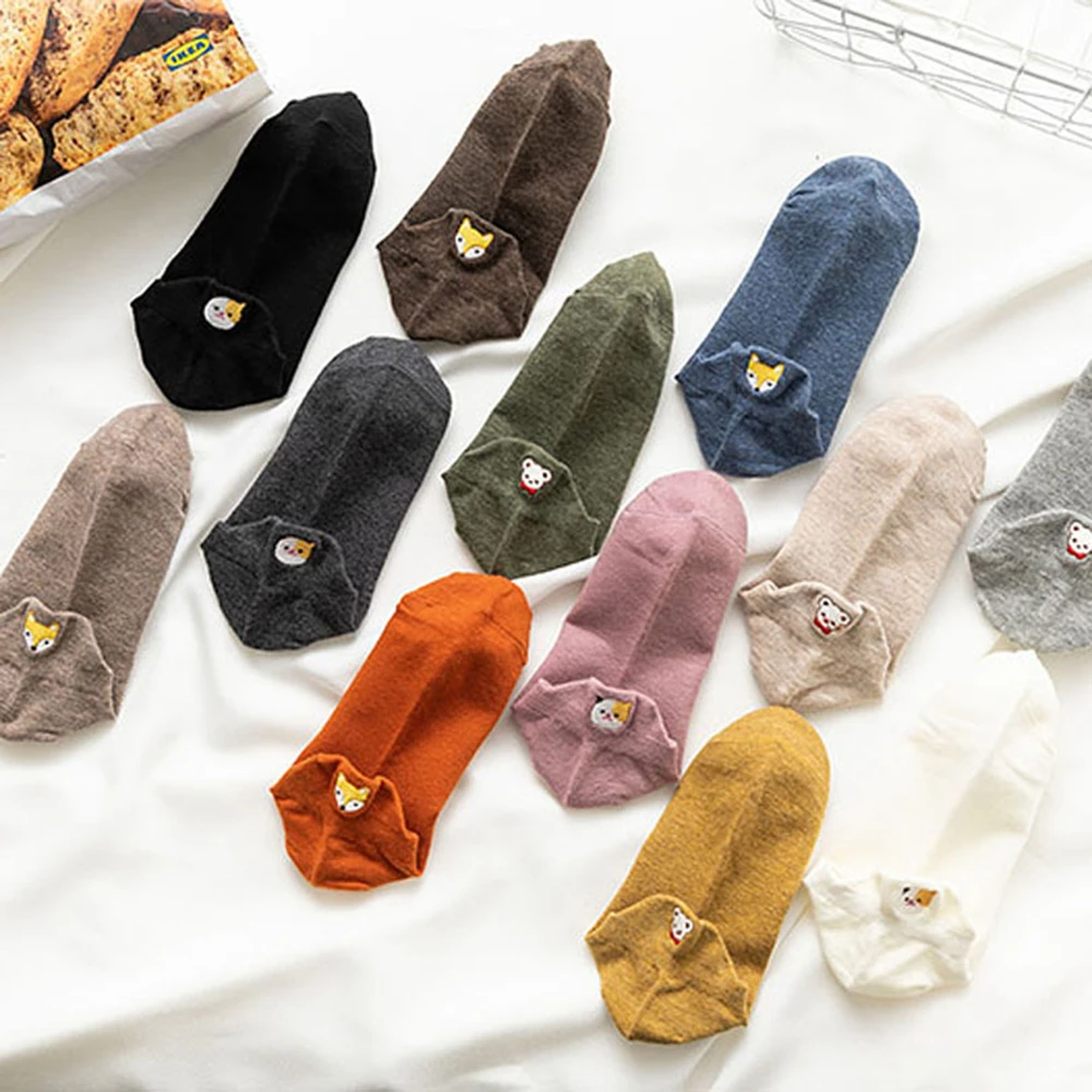 Модные женские носки, новинка года, весенние носки до щиколотки, хлопковые носки для девочек, новинка, женские модные повседневные носки с милым мультяшным котом, женские носки