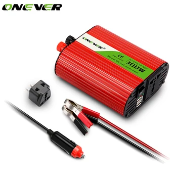 

Onever 2017 New Automotive Car Auto Power Inverter DC 12V To AC 220V 300W Modified Sine Wave Converter Adapter Adaptor with USB