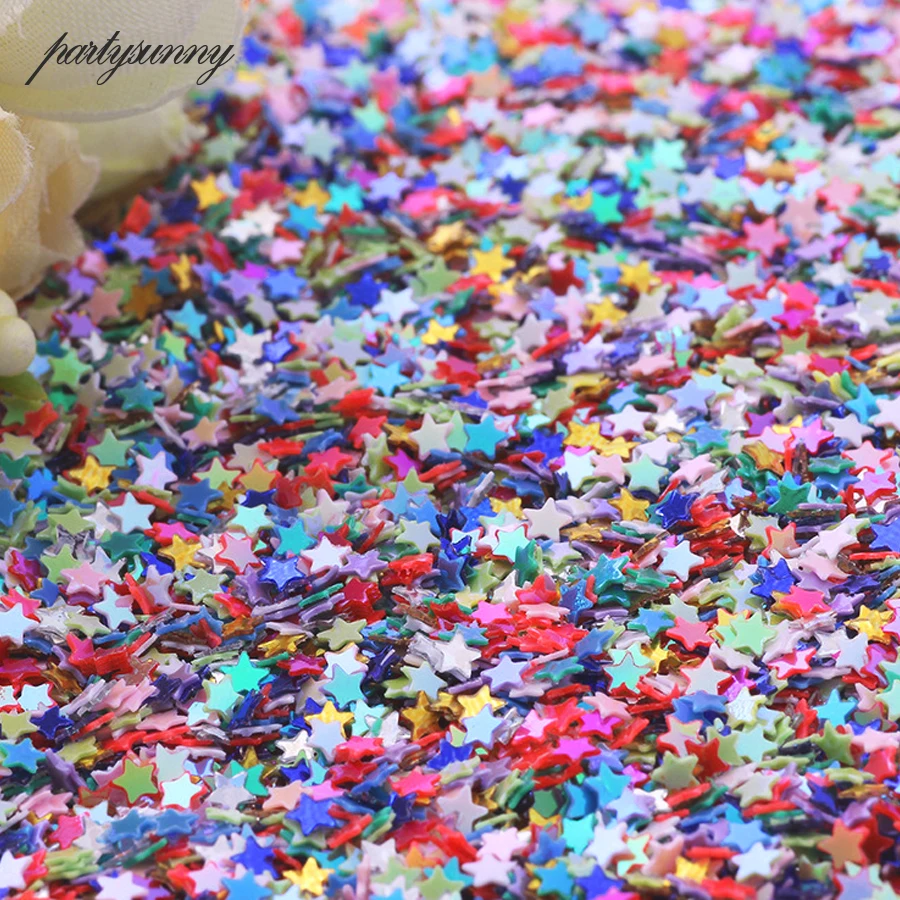 

Glitter PVC Flat AB Color Star Sequin Nail Art Paillettes Tip Rhinestone Manicure Sticker for Crafts Spangles for the Face 20g