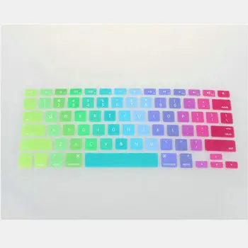 

Rainbow Silicone keyboard cover for Apple macbook Air Pro Retina 13 15 17 Protective Stickers for mac book laptop Skin Film US