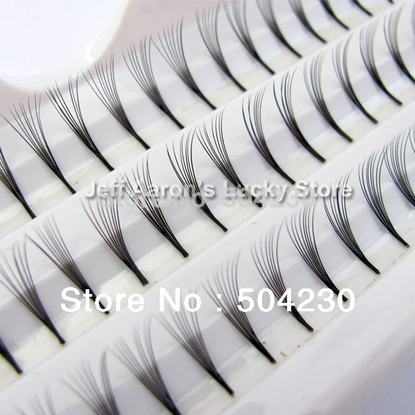 

3 trays 12mm 10mm 8mm D Lash Curl Natural Individual False Eyelashes Extension 60 Knosts per tray 8 Eye Lash per knot
