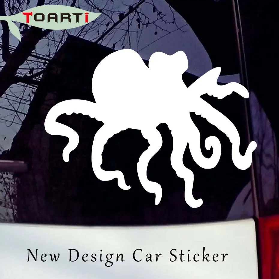 12.7*9.5CM Octopus Vinyl Decals Removable Waterproof Car Sticker Auto