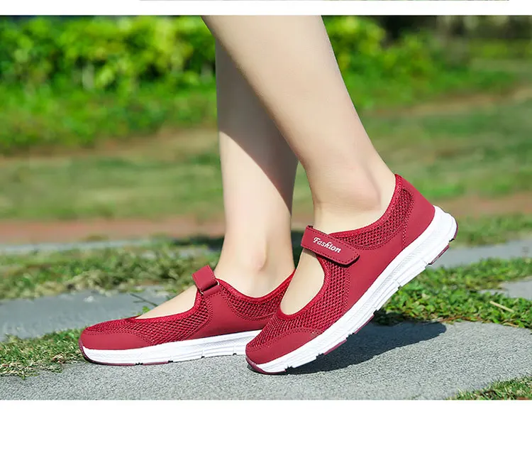 Летняя обувь; женские кроссовки; здоровая прогулочная обувь для мам; Уличная обувь; Ультралегкая дышащая сетчатая спортивная обувь для бега; женская обувь; Размеры 35-42
