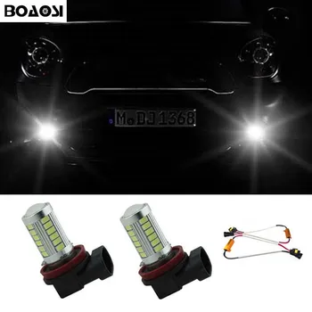 

BOAOSI 2x H11 H8 LED canbus Bulbs Reflector Mirror Design For Fog Lights No Error For Mercedes Benz W211 W212 W164 W221