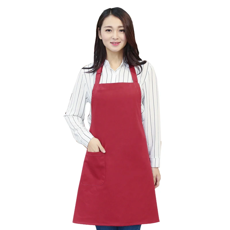 Cotton Kitchen Cooking Aprons Baking Painting Household Men and Women Service Staff Clothes Custom Coffee Tea Shop Logo Apron