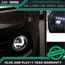 Free Shipping For Toyota Auris 2008-2011 LR2 2006-2014 Car styling front bumper LED fog Lights high brightness fog lamps 1set