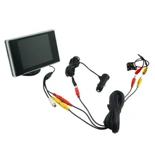 Universal Nova Assistência de Estacionamento Sistema De Vídeo de 3.5 polegada LCD Monitor Do Carro + CCD DA Câmera Retrovisor Do Carro 309B + Isqueiro fio