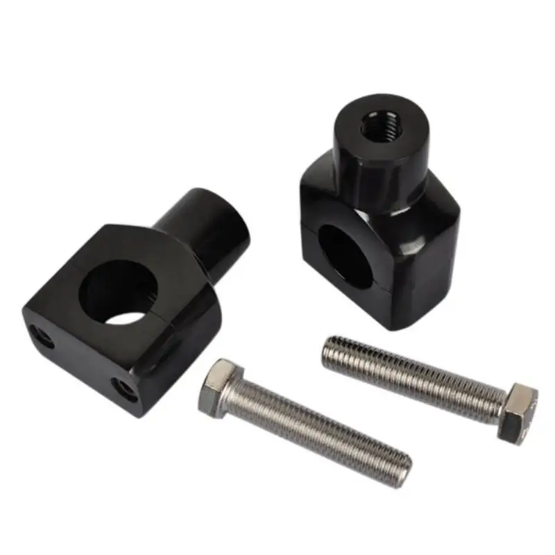

Mayitr Vertical Type Black Motorcycle Billet Handlebar Bar Riser 1" with Bolts for Harley Custom