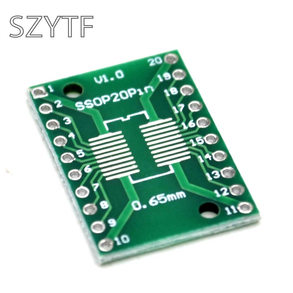 20 шт./пакет переходная пластина SOP20 SSOP20 TSSOP20 SMD очередь DIP 0 65/1 27 мм|plate adapter|dip smddip adapter