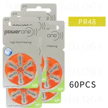 10 упаковок(60 шт.) Высокое качество подлинный PR48 P13 A13 S13 цинковая воздушная кнопка батареи для слухового аппарата