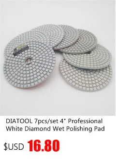 DIATOOL Back Pad For Diamond Polishing Pads With M14 Thread Diameter 3"/4"/5", Rubber Based /Aluminum Based