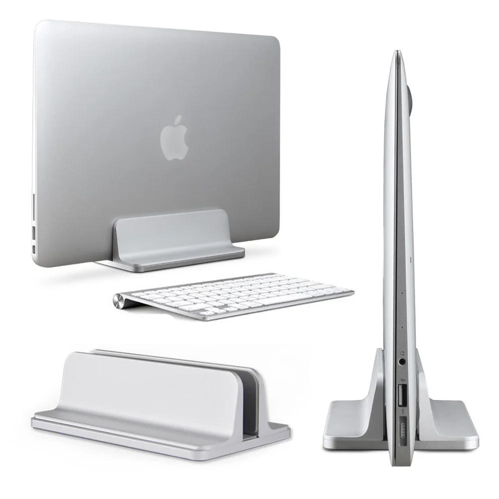 Алюминиевая вертикальная подставка для ноутбука, регулируемая настольная подставка для планшета, встроенная космическая подставка для MacBook Pro/Air