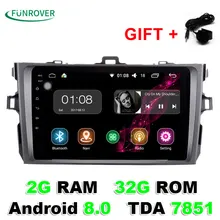 2018 ограниченные 2 г + 32 ГБ 8 «2 Din автомагнитолы Gps dvd-плеер Android 8,0 Indash для toyota Corolla 2007 2008 2009 2010 2011 1024*600