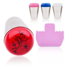 Граница для ногтей инструмент для печати металлическая ручка из нержавеющей стали Украина мягкое уплотнение и скребок силикагель