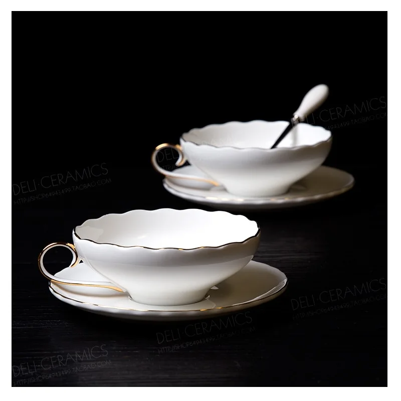 Европейский стиль роскошный лотос Британский чай кофе чашка блюдце набор 184 мл для использования или бизнес подарок друзей