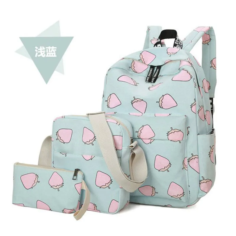 Mochila 3 шт./компл. модные женские рюкзаки Женская Повседневная дорожная сумка