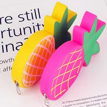 Женский, для девочек, для детей, силиконовый кошелек для монет, ананас, сумка для денег, на молнии, маленький кошелек, кошельки, чехол