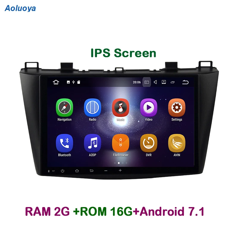 Aoluoya 9 &quotIPS 2 Гб RAM Android 7 1 Автомобильный DVD плеер для Mazda 3 2010 2011 2012 2013 радио GPS