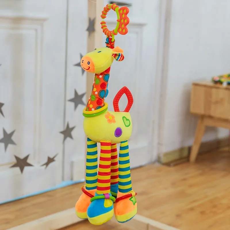 0-1T baby animal Teethers giraffe Bed Hanging baby toys for teeth ,4 colors