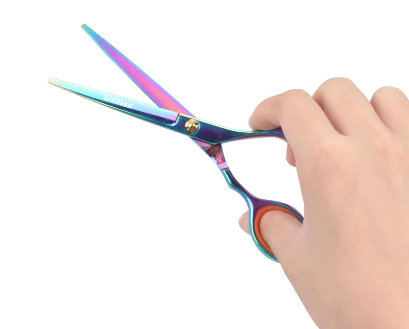 Brainbow 2 шт./компл. 5," многоцветные ножницы для волос для правой резки Парикмахерские ножницы для филировки профессиональная стрижка волос Инструменты для укладки