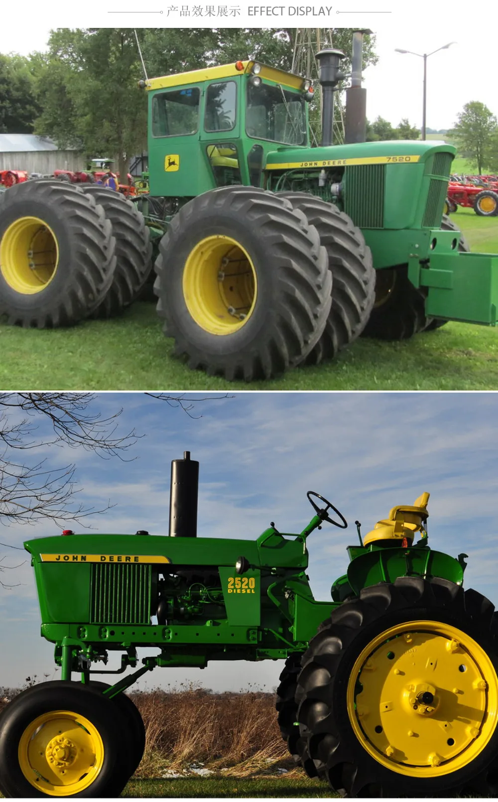 Для john deere-8050 серии светодиодный капюшон/Fender/cab-легкий-Hi/lo пятна луча /Наводнение/трапеция луч светодиодный трактор фары x1pc