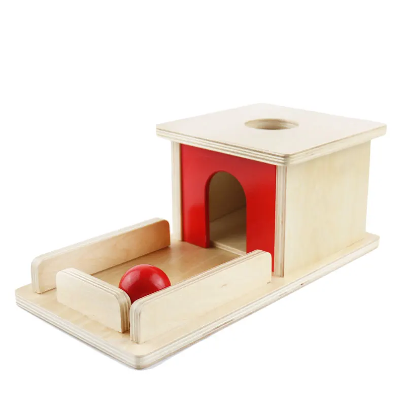 Монтессори Развивающие деревянные игрушки для детей раннего обучения игрушки для малышей Imbucare Box Object Permanence Box MA0164H
