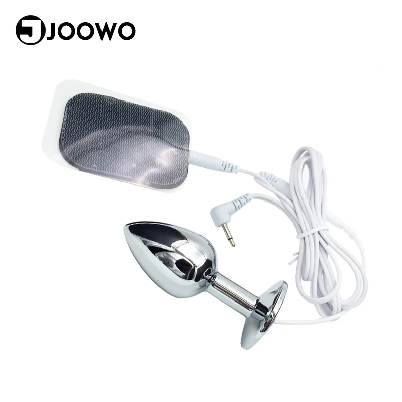 Erotic Adult Game Bondage Restraints Electro Shock Anal Vaginal Plug Stimulation Patch Lovely Sex Toys With Cable Accessory