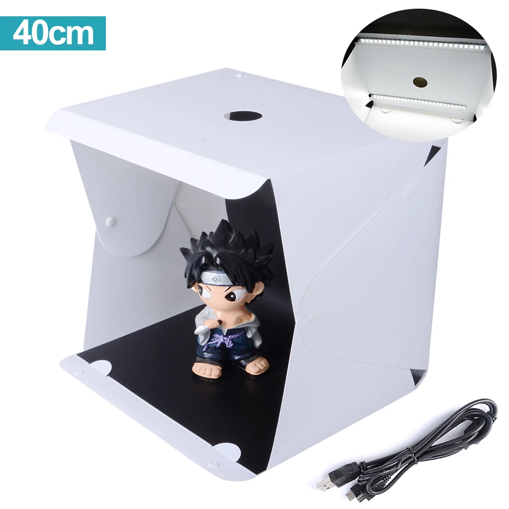 

40cm Mini Portable Folding Lightbox Photography Studio Box LED Light Softbox for iPhone Samsang HTC DSLR Camera Photo Background