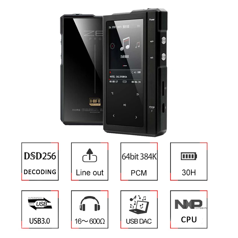 

Moonlight Aigo Z6PRO Mp3 Player Touchscreen Hifi DSD Player Mp3 Portable Lossless Player Music Digital Audio Player Flac wav