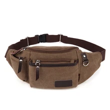 Повседневная мужская сумка на пояс, мужская сумка в винтажном стиле, маленькая сумка из парусины, персонализированная сумка для путешествий, многофункциональная Мужская поясная сумка, Новинка