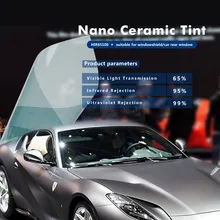 Премиум светло-голубая нано керамическая пленка 65% VLT Автомобильная/Строительная оконная пленка 6" x 65'/1,52x20 м рулон HIR65100