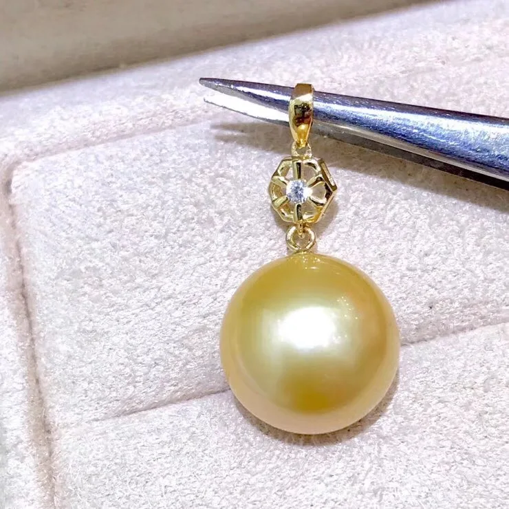 

Solid 18K Yellow Gold Pendant Connector Bead cup and bail 18Karat Solid 18ct Dangle Pendant Findings DIY Fashion Jewelry Making