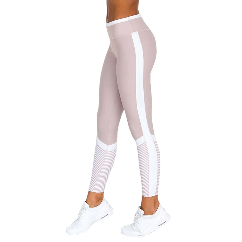 

Womens Sport Leggings Gym Striped Yoga Pants High Waist Fitness Running Jogging Fitness Energy Seamless Thletic Sportswear