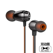 JBL T380A Music Earphones In ear 3 5mm Wired Stereo Headset Dual Dynamic Driver Line Control