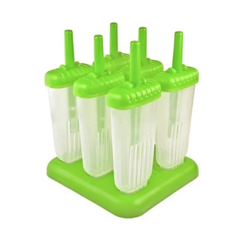 

6 Pcs Classic Popsicle Molds Set Bpa Free 6 Ice Pop Mold Ice Pop Maker With Sticks And Drip-Guards Colorful