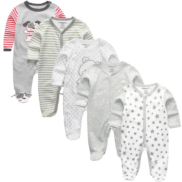 Комбинезоны для маленьких мальчиков; Мягкие хлопковые детские комбинезоны унисекс; Одежда для новорожденных; Roupas de bebe Infantis; комплект одежды для девочек с длинными рукавами - Цвет: Baby clothes RFL5002