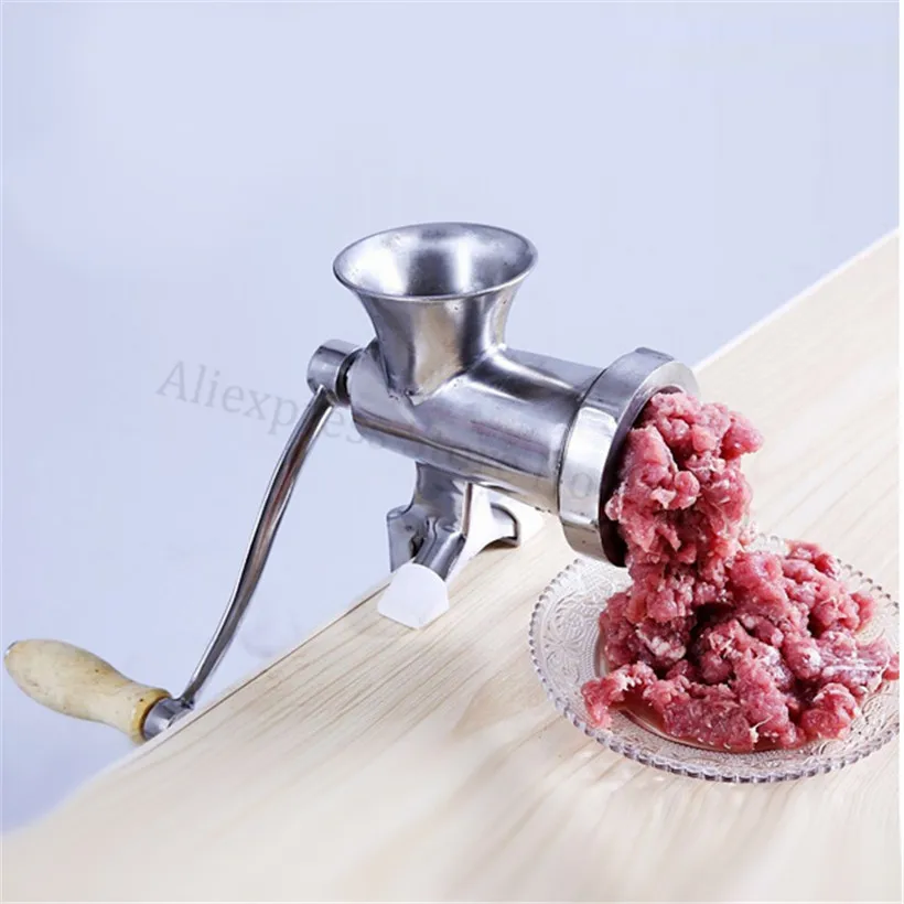 Stainless Steel Manual Meat Grinder Pork Beef Mincer Vegetables