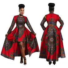 Hitarget 2019 Robes pour les Femmes Africaines Dashiki Coton Cire D\u0027impression Batik Sexy Robe