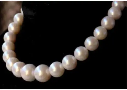 &gt Noble jewelr 12 14 мм натуральный таитянский Южное море белый жемчуг ожерелье 45 см