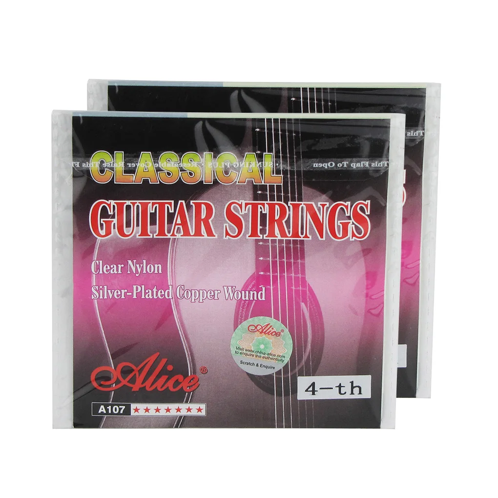 Alice 2pcs D 4th Classical Guitar String Nylon Core &Silver Plated