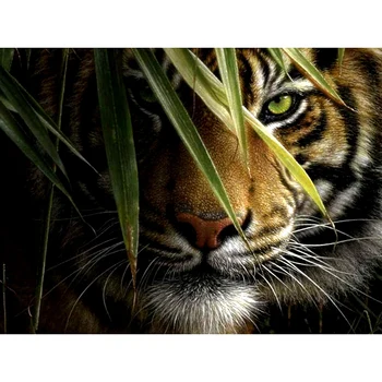 

LZAIQIZG NEW 5D DIY Diamond Painting "Jungle Tiger" Diamond Embroidery Cross Stitch Needlework Gift Full Rhinestone Decoration