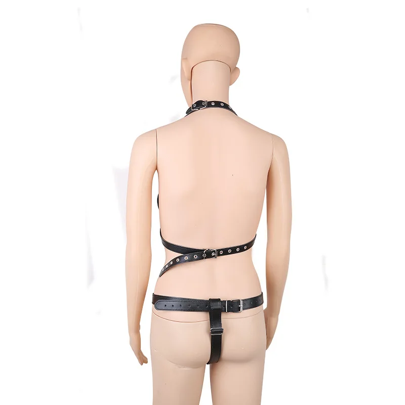 Sexy Metal Studded Faux Leather Open Cup Bra Top Hollow Out Heart Shape Thong Bikini Underwear Lingerie Set Fetish Costume