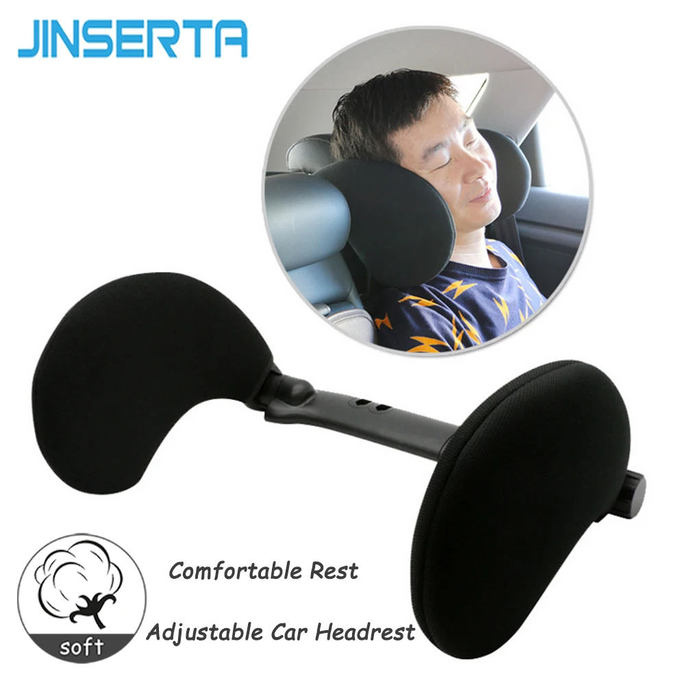 JINSERTA Adjustable Car Seat Headrest Travel Rest Neck Pillow Support