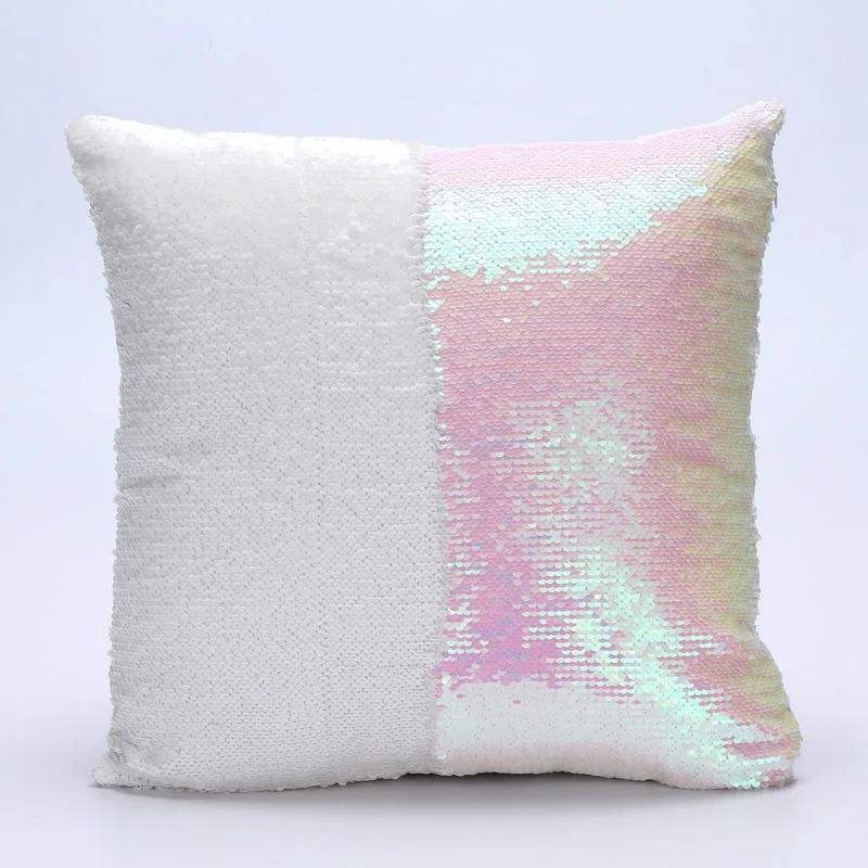 16/" magic mermaid Taie d/'oreiller réversible Sequin Paillettes Housse-Crème Or