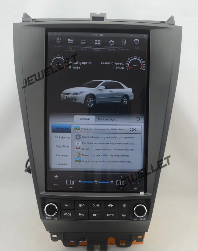 Top 12.1" tesla style vertical screen android 6.0 Quad core 32G Car GPS radio Navigation for Honda Accord 2003-2007 7