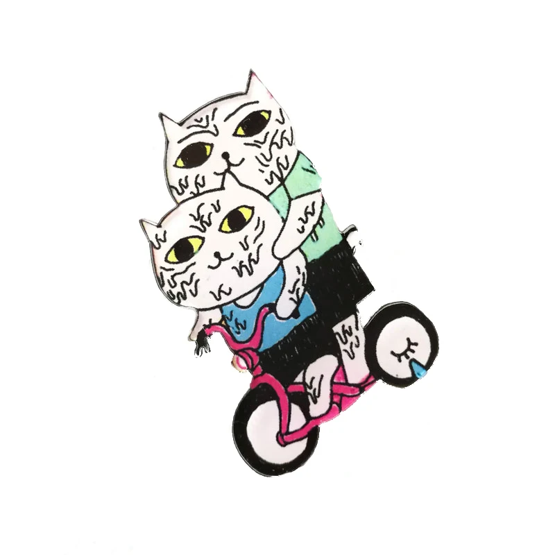 1 шт. Коты в форме значки на рюкзаке мультфильм акриловые Значки украшения значок на одежде - Цвет: 0146