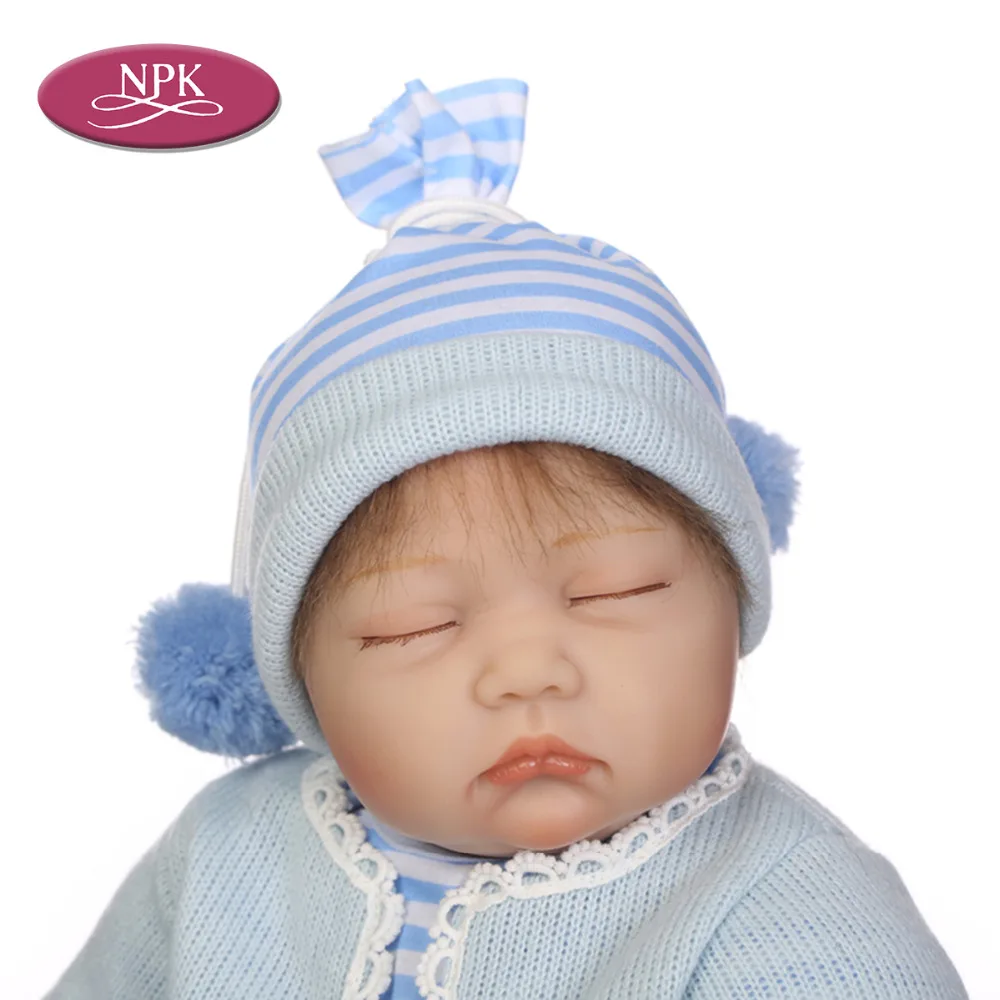 NPK 55CM Silicone Baby Reborn Doll 22 inch Soft Cloth Body Newborn Babies DOll Lifelike Rooted Hair Bebe Alive Doll Child Gift (3)