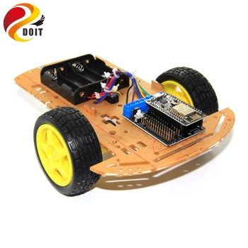 

DOIT Wireless WiFi Smart 2WD Car Chassis with NodeMCU ESP8266 Board+ Motor Shield for ESP8266 ESP-12F DIY RC Toy Remote Control