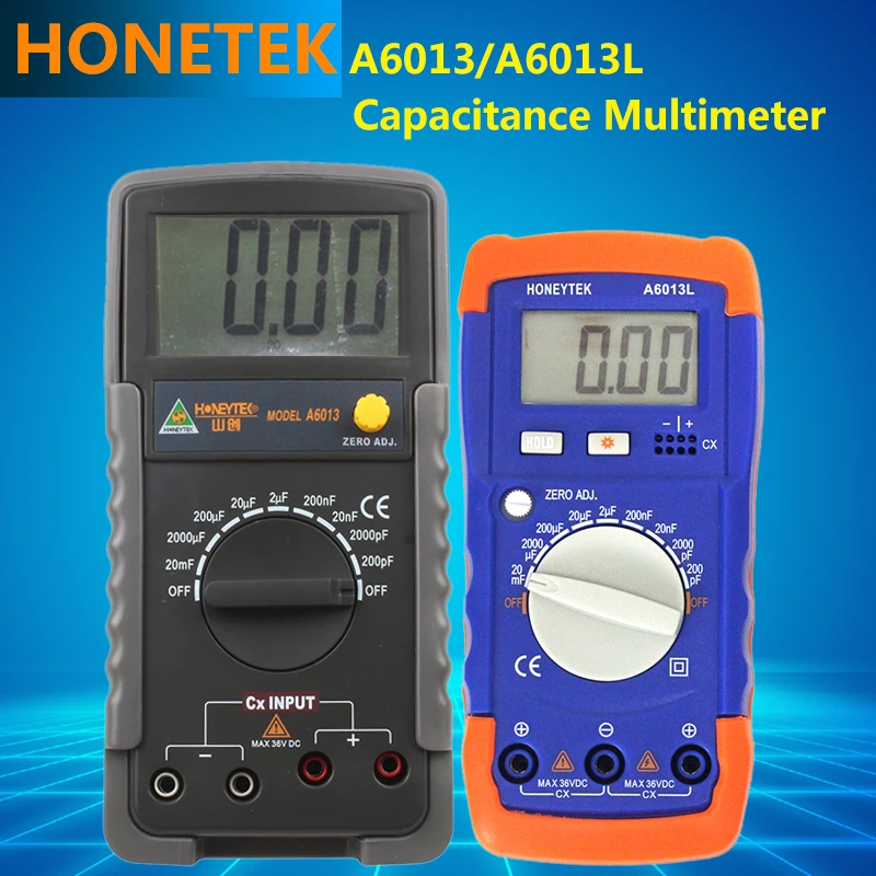 

A6013 Series Auto Range Digital LCD Capacitance inductance Multimeter, manual Operation way Measurement Tester Meter
